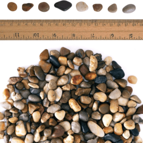 38lbs Decorative Garden Stone Outdoor Landscaping, Walkways, Yard, 1-3 inch Large Polished River Rocks for Plants Pots, Vases, Crafts