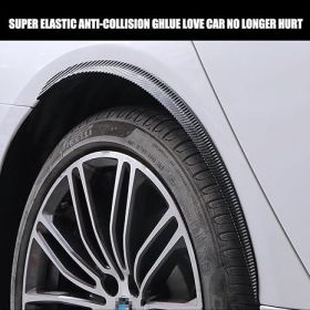 Car Fender Trim Strip, 28" Anti-Scratch Wheel Fender Horn Protectors, Carbon Fiber Arch Wheel Header Protection Anti-Scratch Pad