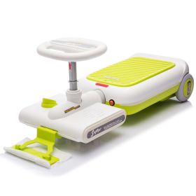 12V Cleaning Go Kart For Kids,35W Motor,Front with mop for cleaning,Length can extended by 6cm,Built in music and lighting functions