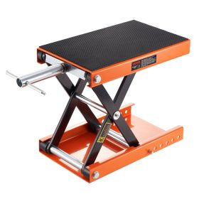 VEVOR Motorcycle Lift, 1100 LBS Motorcycle Scissor Lift Jack with Wide Deck & Safety Pin, 3.7"-13.8" Center Hoist Crank Stand