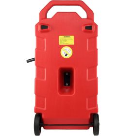 VEVOR 16 Gallon Fuel Caddy, 7.8 L/min, Portable Gas Storage Tank Container with Hand Pump Rubber Wheels