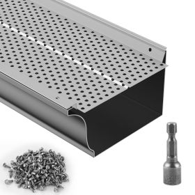 VEVOR Gutter Guard, 6 inch Width, Aluminum Leaf Filter DIY Gutter Cover, 52 PCS 208 ft Total Length