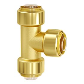 VEVOR Pipe Fittings 1/2" 12PCS Tee Brass Push-Fit for Heating/Shower System