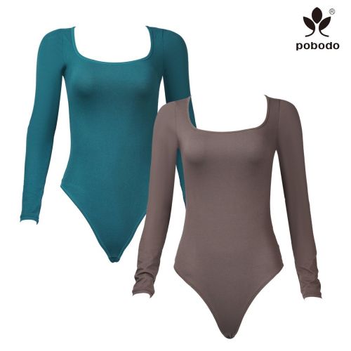 Square Collar Long Sleeved Frosted Warm Jumpsuit