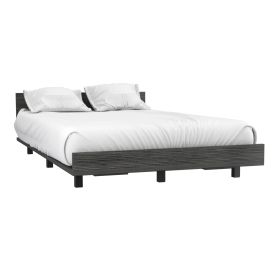 Ethereal Twin Bed Base, Headboard (Color: Smokey Oak)