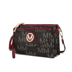 MKF Collection Ishani Signature Crossbody handbag Women by Mia k (Color: Red, Material: Polycarbonate)