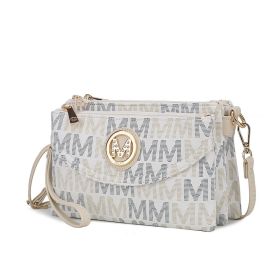 MKF Collection Ishani Signature Crossbody handbag Women by Mia k (Color: White, Material: Polycarbonate)