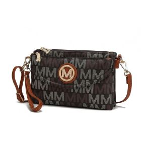 MKF Collection Ishani Signature Crossbody handbag Women by Mia k (Color: Brown, Material: Polycarbonate)