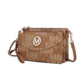 MKF Collection Ishani Signature Crossbody handbag Women by Mia k (Color: Tan, Material: Polycarbonate)