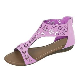 Crazy Daisies Summer Sandals (Color: Powder Pink, size: 5)