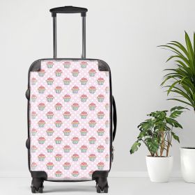 Cupcake Luggage, 20/24/28 Inch Luggage, Carry-On, Custom Luggage, Luggage Set, Suitcase, Travel, Vacation, Cabin Suitcase, Custom Suitcase (size: 20"" Carry-On)