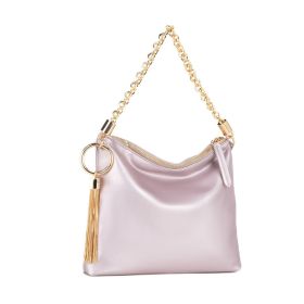 MKF Collection Brigitte Women's Shoulder Bag Functional Purse by Mia K (Color: Metallic Lilac, Material: Vegan Leather)