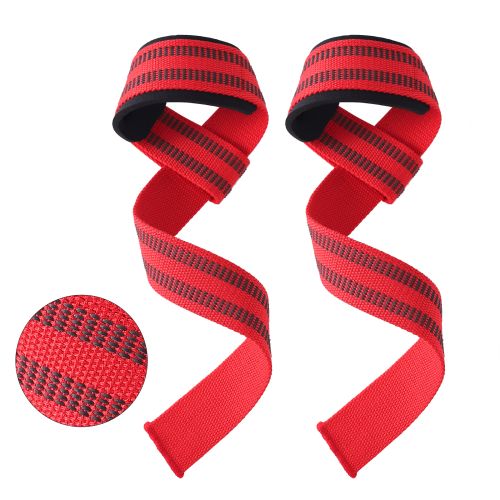 Cotton Hard Pull Wrist Lifting Straps Grips Band-Deadlift Straps With Neoprene Cushioned Wrist Padded And Anti-Skid Silicone -for Men & Women- Fo